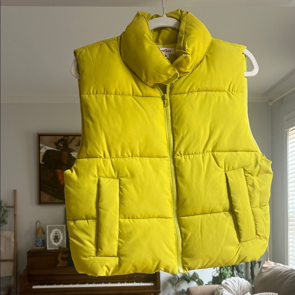 Yellow Puffer Vest